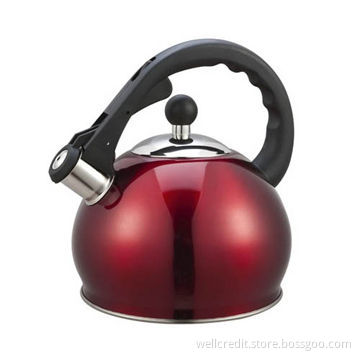 New Design Red Color Painted S/S Whistling Kettle, Popular and Hot Design